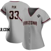 A.J. Puk Women's Arizona Diamondbacks Gray Authentic Road 2023 World Series Jersey