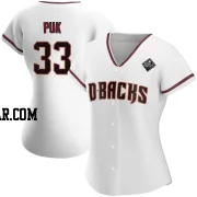 A.J. Puk Women's Arizona Diamondbacks White Replica Home 2023 World Series Jersey