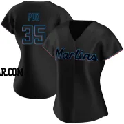 A.J. Puk Women's Miami Marlins Black Authentic Alternate Jersey