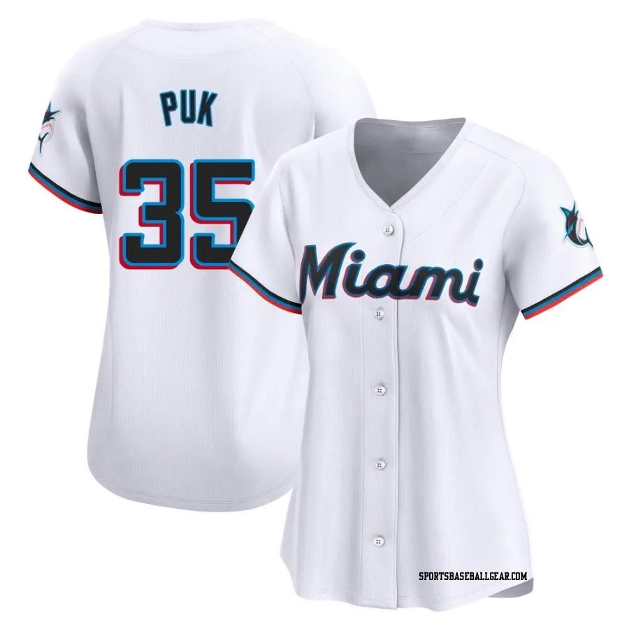 A.J. Puk Women's Miami Marlins White Limited Home Jersey