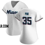 A.J. Puk Women's Miami Marlins White Replica Home Jersey