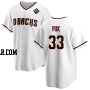 A.J. Puk Youth Arizona Diamondbacks White Replica Home 2023 World Series Jersey