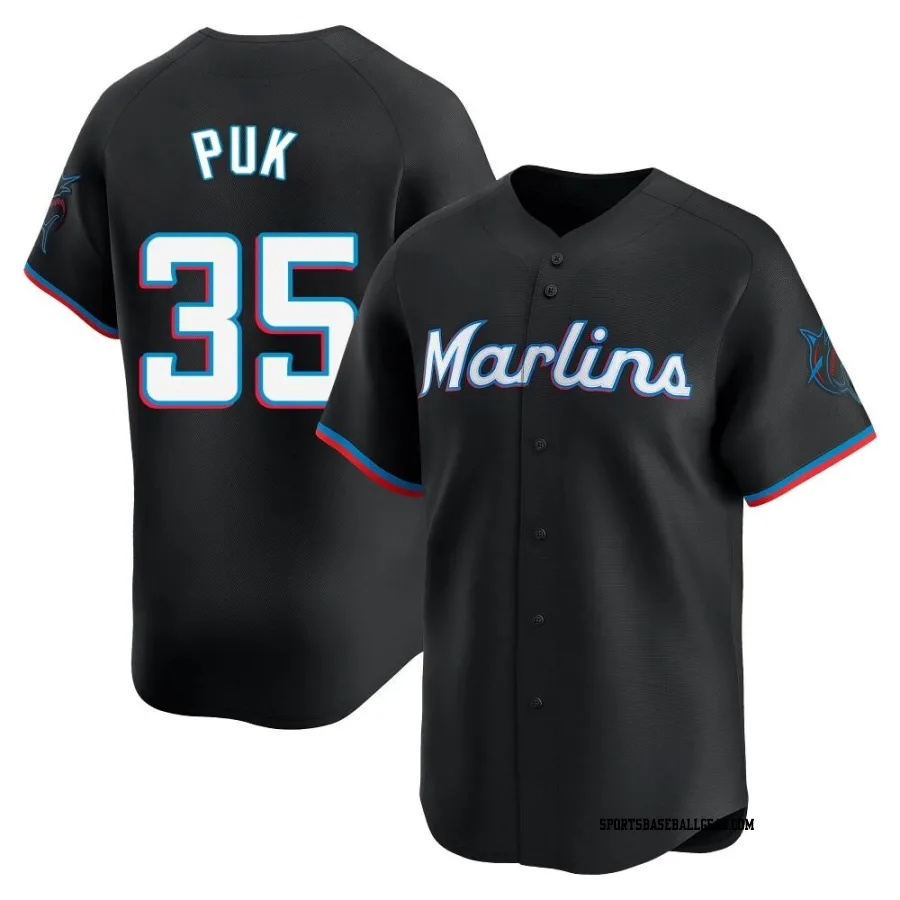 A.J. Puk Youth Miami Marlins Black Limited Alternate Jersey