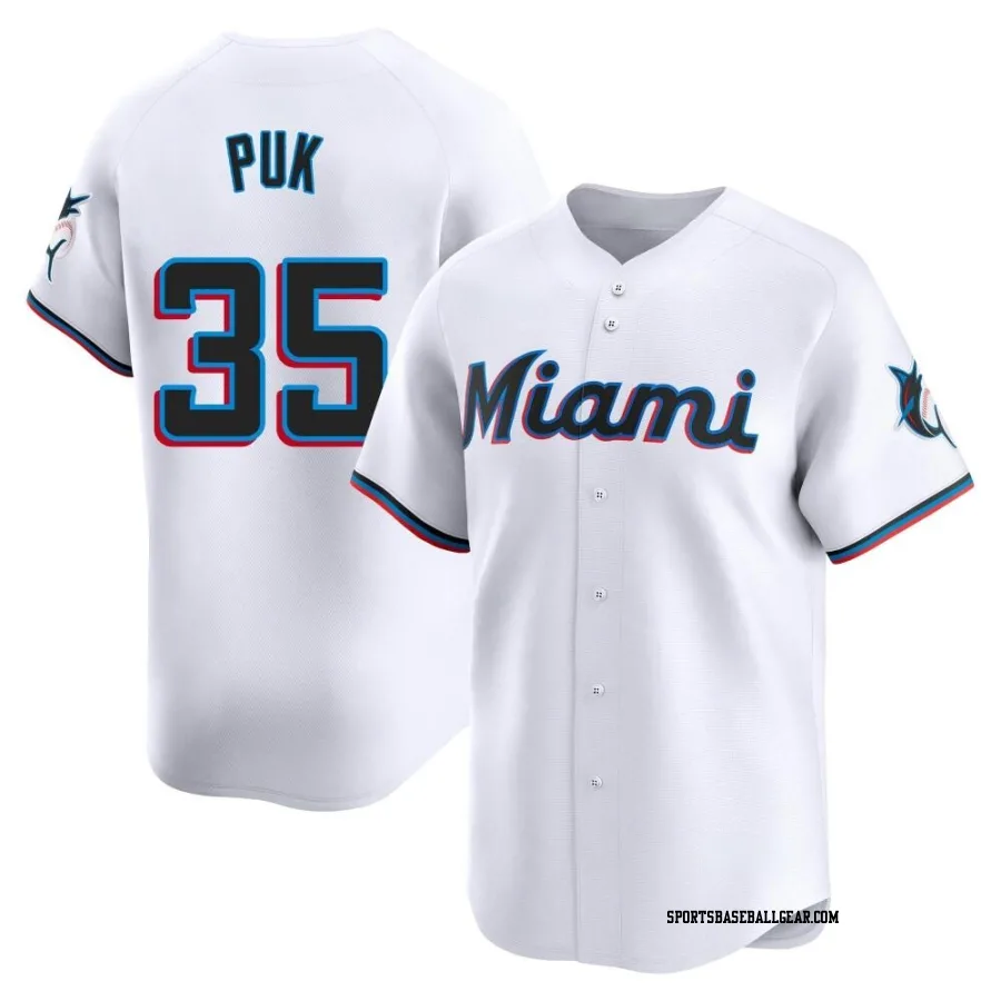 A.J. Puk Youth Miami Marlins White Limited Home Jersey