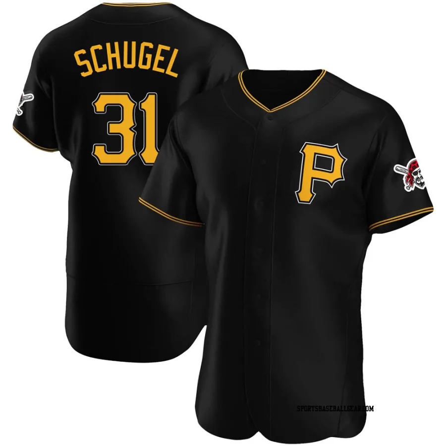 A.J. Schugel Men's Pittsburgh Pirates Black Authentic Alternate Jersey