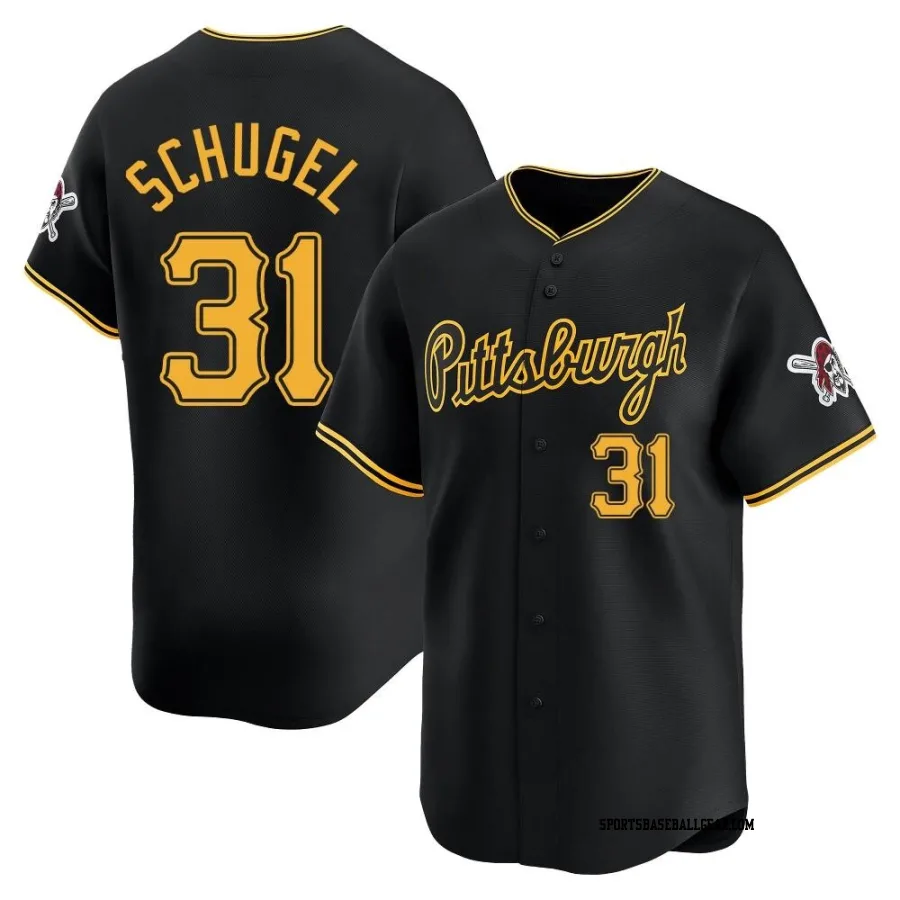 A.J. Schugel Men's Pittsburgh Pirates Black Limited Alternate Jersey