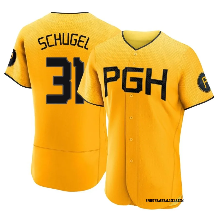 A.J. Schugel Men's Pittsburgh Pirates Gold Authentic 2023 City Connect Jersey