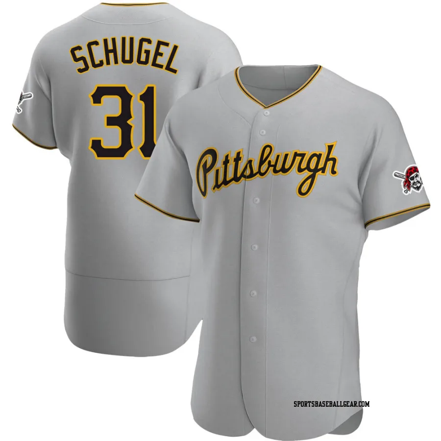 A.J. Schugel Men's Pittsburgh Pirates Gray Authentic Road Jersey