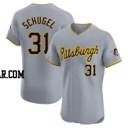 A.J. Schugel Men's Pittsburgh Pirates Gray Elite Road Jersey