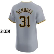 A.J. Schugel Men's Pittsburgh Pirates Gray Elite Road Jersey