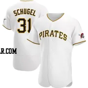 A.J. Schugel Men's Pittsburgh Pirates White Authentic Home Jersey