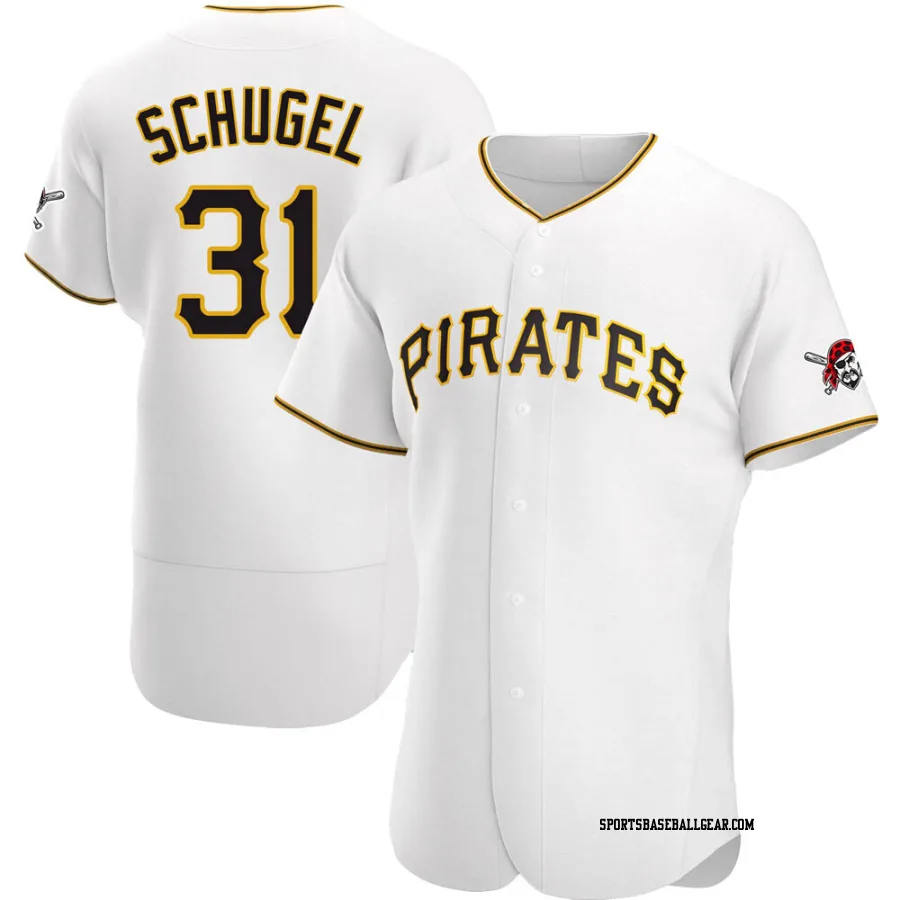 A.J. Schugel Men's Pittsburgh Pirates White Authentic Home Jersey