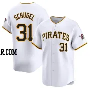 A.J. Schugel Men's Pittsburgh Pirates White Limited Home Jersey