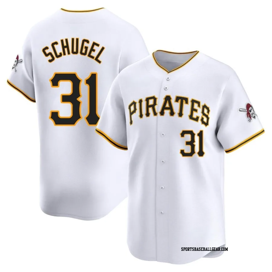 A.J. Schugel Men's Pittsburgh Pirates White Limited Home Jersey