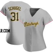 A.J. Schugel Women's Pittsburgh Pirates Gray Authentic Road Jersey