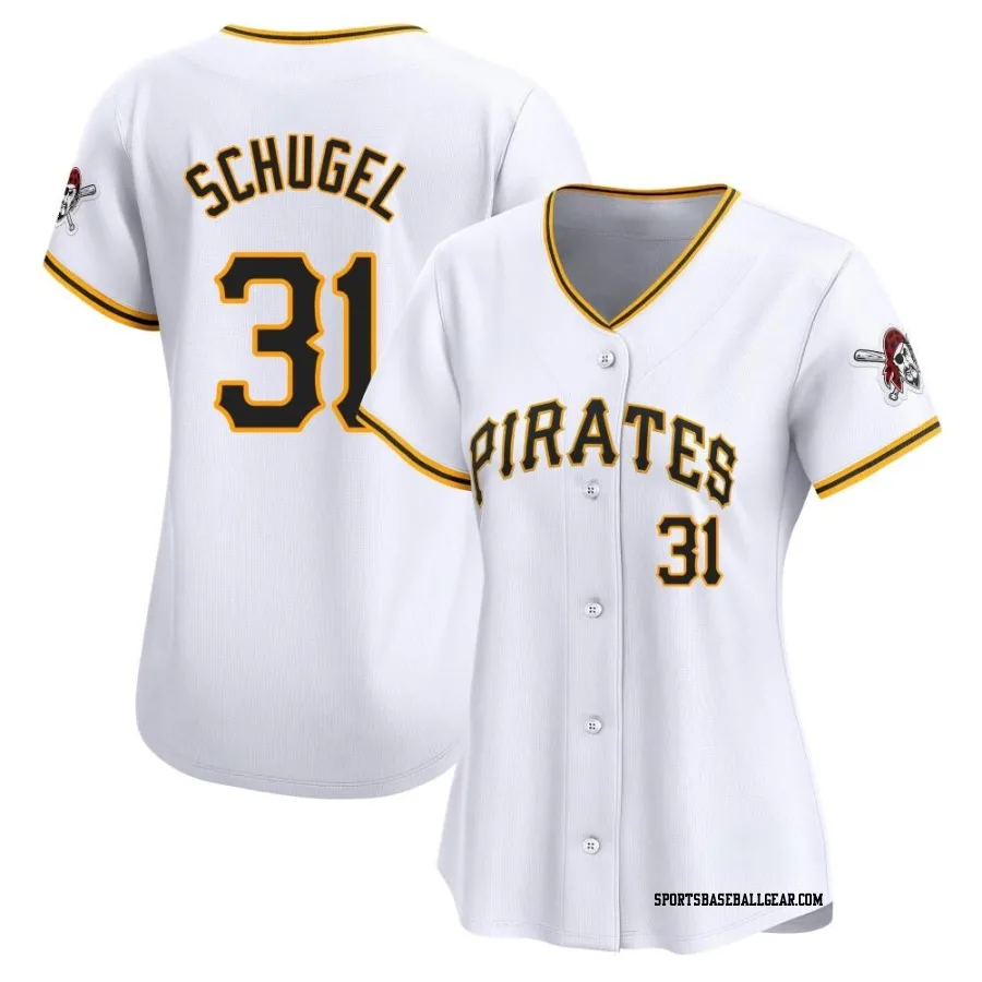 A.J. Schugel Women's Pittsburgh Pirates White Limited Home Jersey