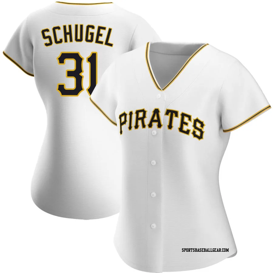 A.J. Schugel Women's Pittsburgh Pirates White Replica Home Jersey