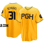 A.J. Schugel Youth Pittsburgh Pirates Gold Replica 2023 City Connect Jersey