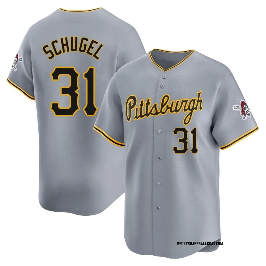 A.J. Schugel Youth Pittsburgh Pirates Gray Limited Away Jersey