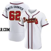 AJ Smith-Shawver Men's Atlanta Braves Gold Authentic White 2022 Program Jersey