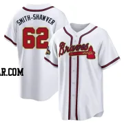 AJ Smith-Shawver Men's Atlanta Braves Gold Replica White 2022 Program Jersey