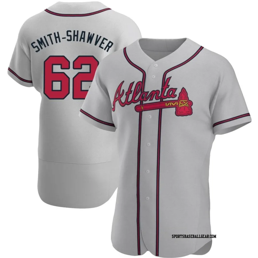 AJ Smith-Shawver Men's Atlanta Braves Gray Authentic Road Jersey