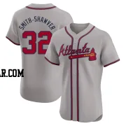 AJ Smith-Shawver Men's Atlanta Braves Gray Elite Road Jersey