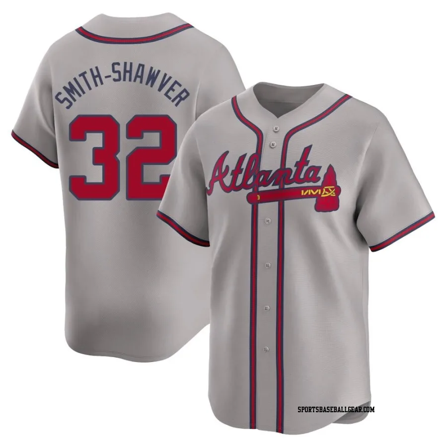 AJ Smith-Shawver Men's Atlanta Braves Gray Limited Away Jersey