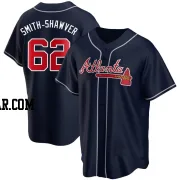 AJ Smith-Shawver Men's Atlanta Braves Navy Replica Alternate Jersey