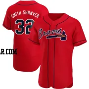 AJ Smith-Shawver Men's Atlanta Braves Red Authentic Alternate Jersey