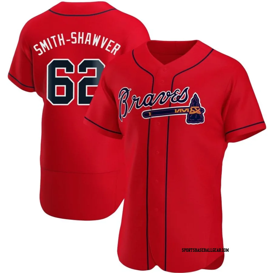 AJ Smith-Shawver Men's Atlanta Braves Red Authentic Alternate Jersey