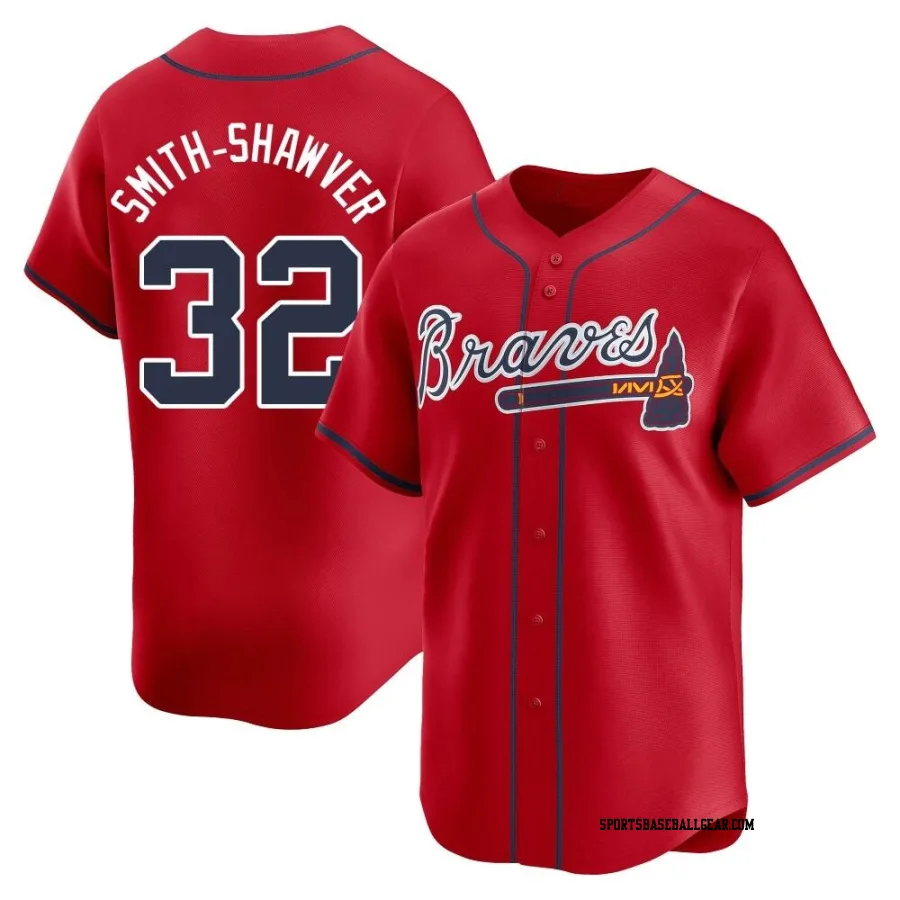 AJ Smith-Shawver Men's Atlanta Braves Red Limited Alternate Jersey