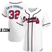 AJ Smith-Shawver Men's Atlanta Braves White Authentic Home Jersey