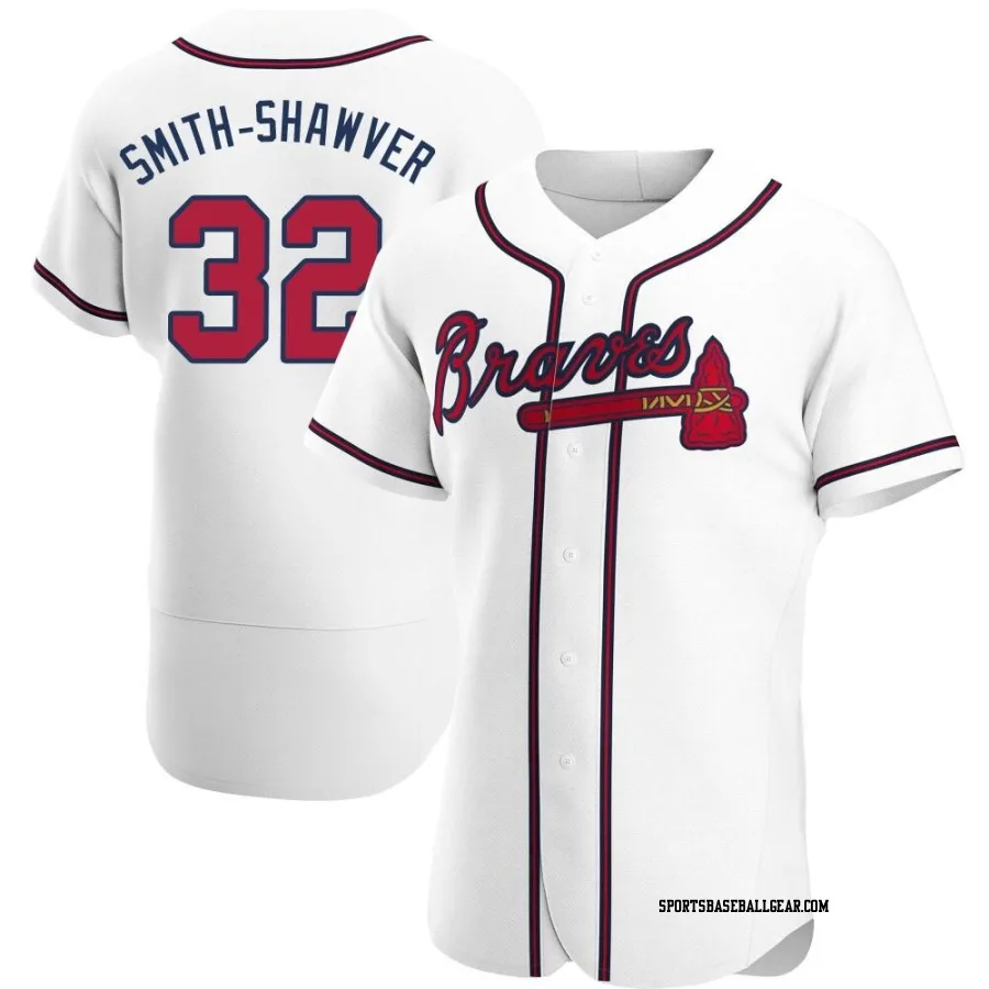 AJ Smith-Shawver Men's Atlanta Braves White Authentic Home Jersey