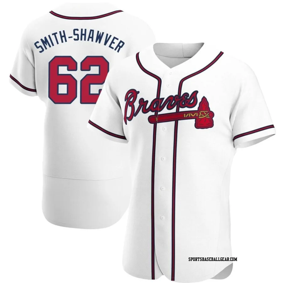 AJ Smith-Shawver Men's Atlanta Braves White Authentic Home Jersey