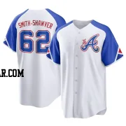 AJ Smith-Shawver Men's Atlanta Braves White Replica 2023 City Connect Jersey