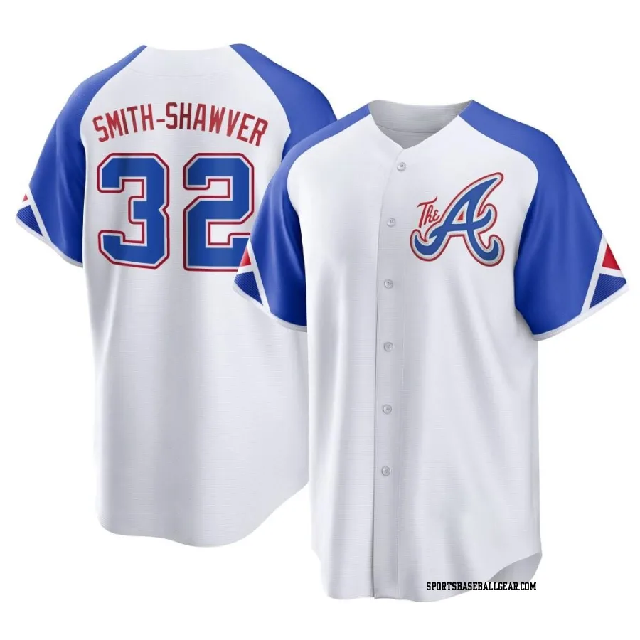 AJ Smith-Shawver Men's Atlanta Braves White Replica 2023 City Connect Jersey