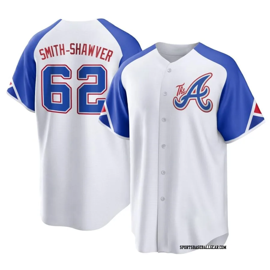 AJ Smith-Shawver Men's Atlanta Braves White Replica 2023 City Connect Jersey