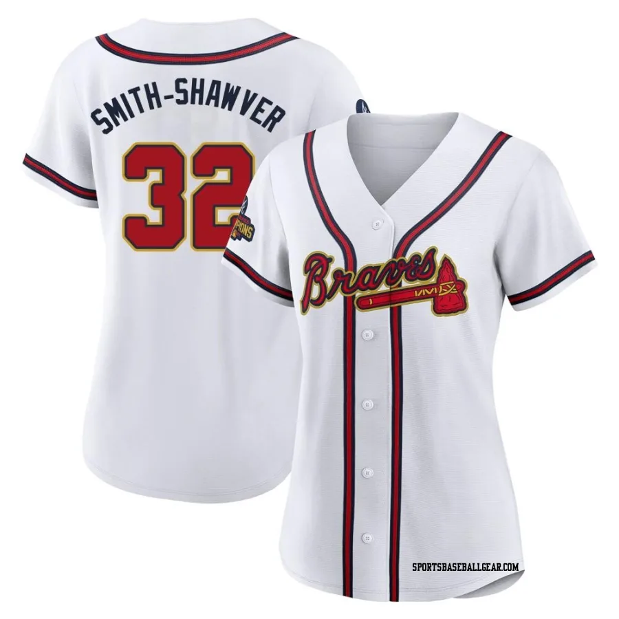 AJ Smith-Shawver Women's Atlanta Braves Gold Authentic White 2022 Program Jersey