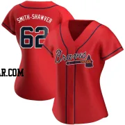 AJ Smith-Shawver Women's Atlanta Braves Red Authentic Alternate Jersey