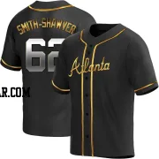 AJ Smith-Shawver Youth Atlanta Braves Black Golden Replica Alternate Jersey