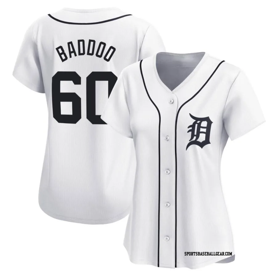 Akil Baddoo Women's Detroit Tigers White Limited Home Jersey