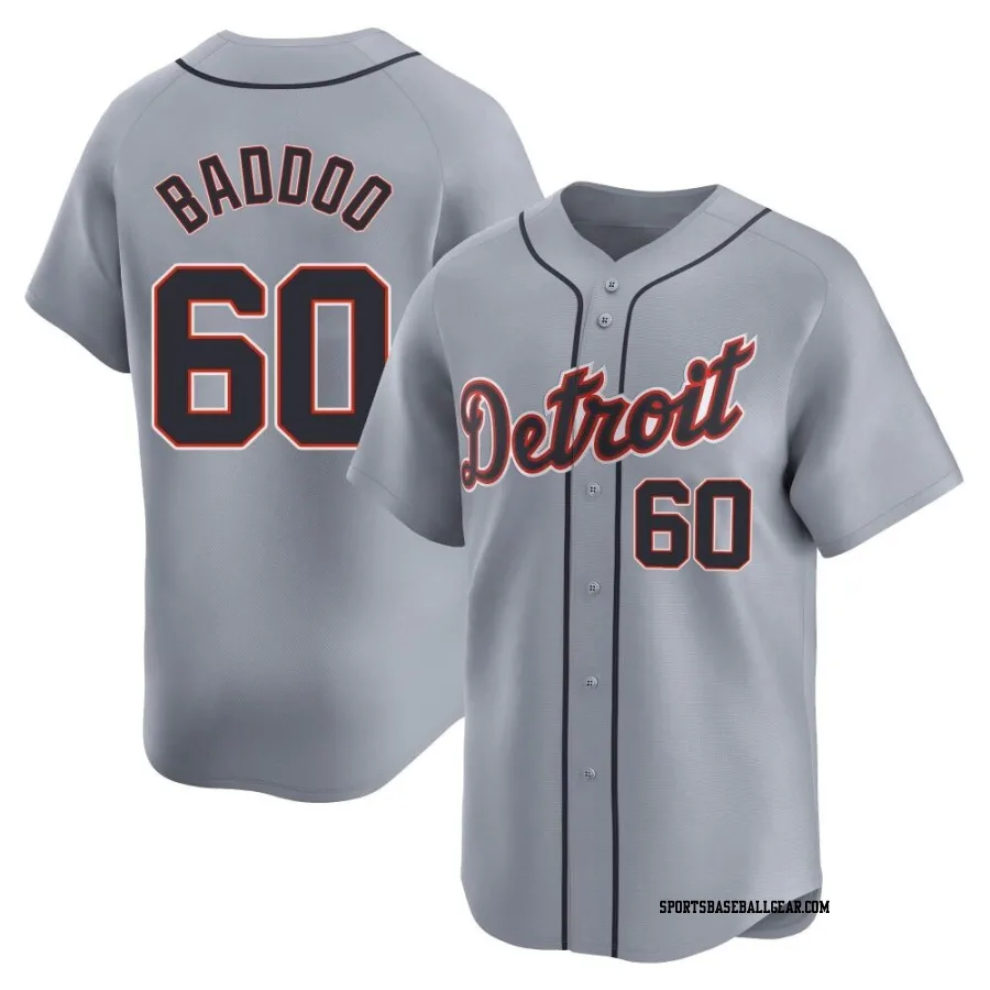 Akil Baddoo Youth Detroit Tigers Gray Limited Road Jersey