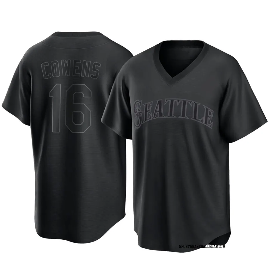 Al Cowens Men's Seattle Mariners Black Replica Pitch Fashion Jersey