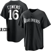 Al Cowens Men's Seattle Mariners Black/White Replica Jersey