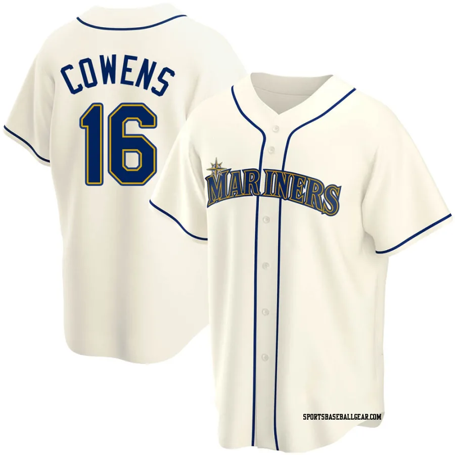 Al Cowens Men's Seattle Mariners Cream Replica Alternate Jersey