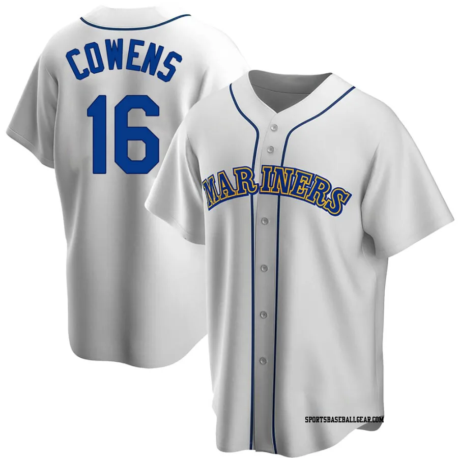 Al Cowens Men's Seattle Mariners White Replica Home Cooperstown Collection Jersey