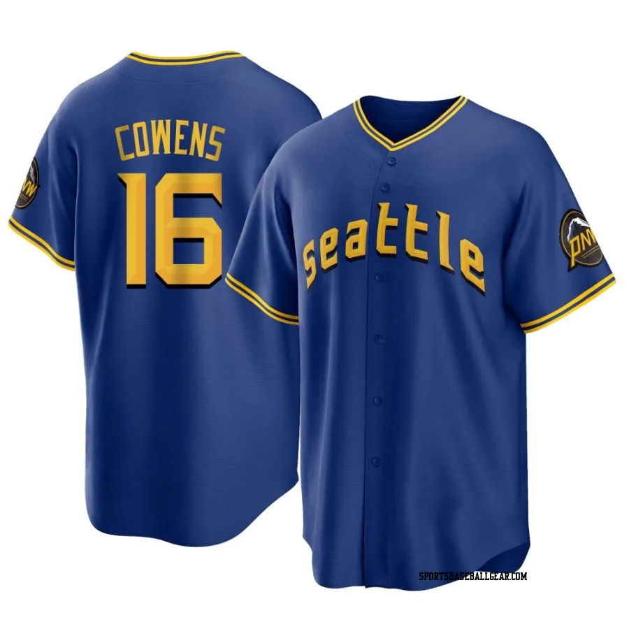 Al Cowens Youth Seattle Mariners Royal Replica 2023 City Connect Jersey