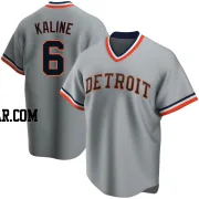 Al Kaline Men's Detroit Tigers Gray Replica Road Cooperstown Collection Jersey