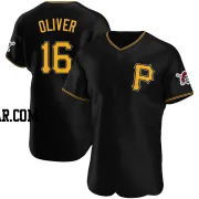 Al Oliver Men's Pittsburgh Pirates Black Authentic Alternate Jersey